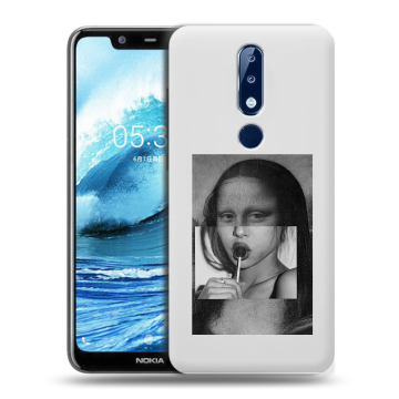 Силиконовый чехол на Nokia 5.1 Plus с принтом Мона Лиза Силиконовый чехол на Nokia 5.1 Plus с принтом Мона Лиза