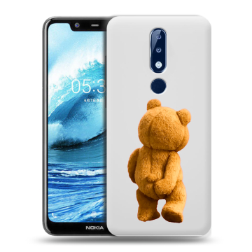 Силиконовый чехол на Nokia 5.1 Plus с принтом Медведь Силиконовый чехол на Nokia 5.1 Plus с принтом Медведь