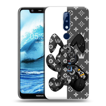 Силиконовый чехол на Nokia 5.1 Plus с принтом Луи робот Силиконовый чехол на Nokia 5.1 Plus с принтом Луи робот