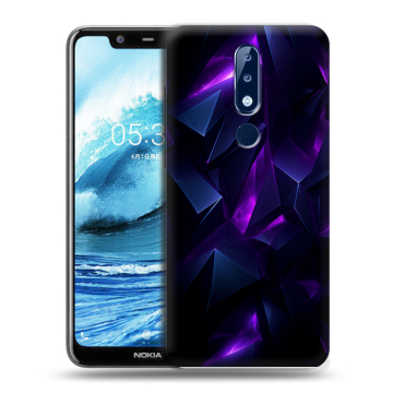 Силиконовый чехол на Nokia 5.1 Plus с принтом Абстракиция Силиконовый чехол на Nokia 5.1 Plus с принтом Абстракиция