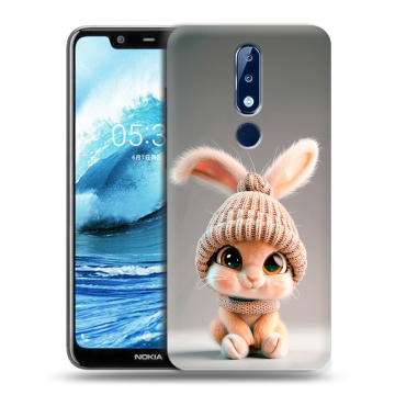 Силиконовый чехол на Nokia 5.1 Plus с принтом Кролик Силиконовый чехол на Nokia 5.1 Plus с принтом Кролик