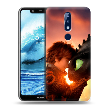 Силиконовый чехол на Nokia 5.1 Plus с принтом Как приручить дракона Силиконовый чехол на Nokia 5.1 Plus с принтом Как приручить дракона