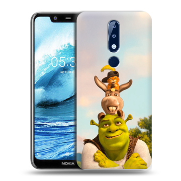 Силиконовый чехол на Nokia 5.1 Plus с принтом Шрек Shrek