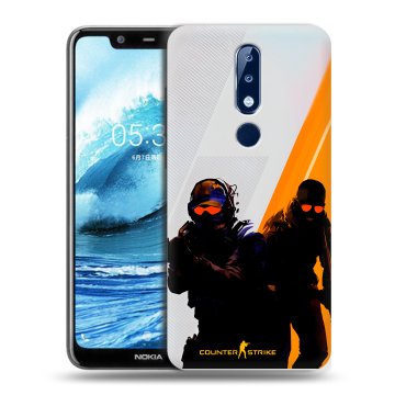 Силиконовый чехол на Nokia 5.1 Plus с принтом Контер страйк Counter strike Силиконовый чехол на Nokia 5.1 Plus с принтом Контер страйк Counter strike