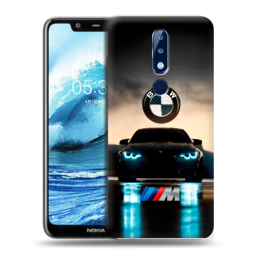Силиконовый чехол на Nokia 5.1 Plus с принтом БМВ BMW Силиконовый чехол на Nokia 5.1 Plus с принтом БМВ BMW