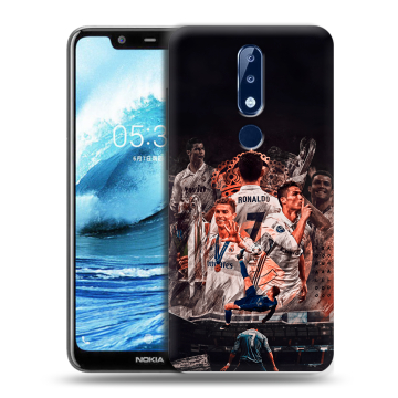 Силиконовый чехол на Nokia 5.1 Plus с принтом Реал Роналдо Real Ronaldo Силиконовый чехол на Nokia 5.1 Plus с принтом Реал Роналдо Real Ronaldo