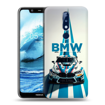 Силиконовый чехол на Nokia 5.1 Plus с принтом БМВ BMW Силиконовый чехол на Nokia 5.1 Plus с принтом БМВ BMW
