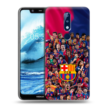 Силиконовый чехол на Nokia 5.1 Plus с принтом Барселона Barcelona Силиконовый чехол на Nokia 5.1 Plus с принтом Барселона Barcelona