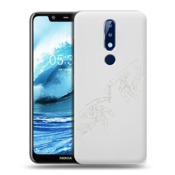 Силиконовый чехол на Nokia 5.1 Plus с принтом Сотворение мира