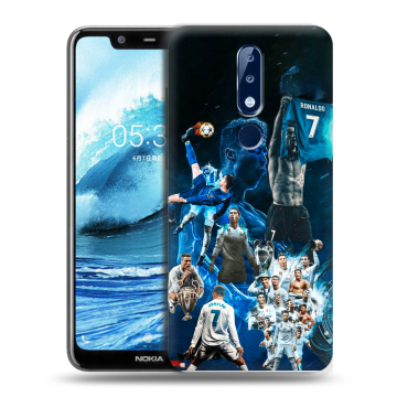 Силиконовый чехол на Nokia 5.1 Plus с принтом Реал Роналдо Силиконовый чехол на Nokia 5.1 Plus с принтом Реал Роналдо