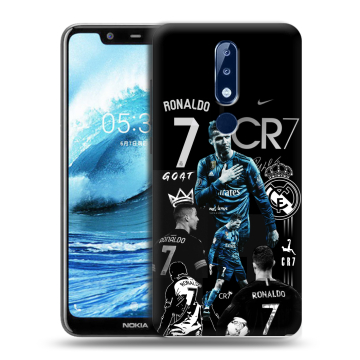 Силиконовый чехол на Nokia 5.1 Plus с принтом Реал Роналдо Силиконовый чехол на Nokia 5.1 Plus с принтом Реал Роналдо