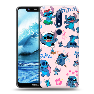 Силиконовый чехол на Nokia 5.1 Plus с принтом Лило и Стич Силиконовый чехол на Nokia 5.1 Plus с принтом Лило и Стич