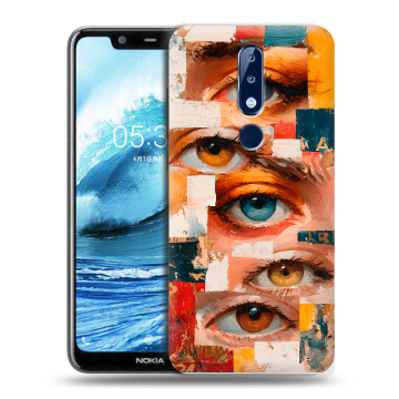 Силиконовый чехол на Nokia 5.1 Plus с принтом Модный принт