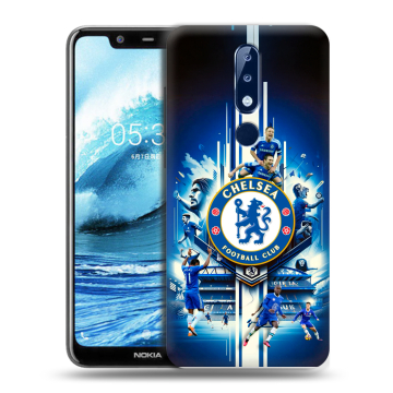 Силиконовый чехол на Nokia 5.1 Plus с принтом Chelsea Челси