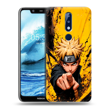 Силиконовый чехол на Nokia 5.1 Plus с принтом Naruto Наруто Силиконовый чехол на Nokia 5.1 Plus с принтом Naruto Наруто