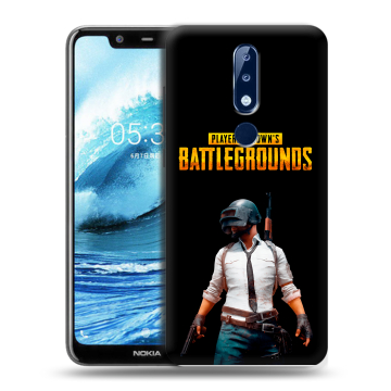Силиконовый чехол на Nokia 5.1 Plus с принтом PUGB ПАГБ Силиконовый чехол на Nokia 5.1 Plus с принтом PUGB ПАГБ