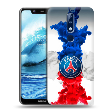 Силиконовый чехол на Nokia 5.1 Plus с принтом PSG ПСЖ