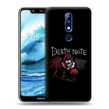 Силиконовый чехол на Nokia 5.1 Plus с принтом Death note Тетрадь смерти Силиконовый чехол на Nokia 5.1 Plus с принтом Death note Тетрадь смерти