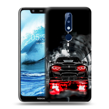 Силиконовый чехол на Nokia 5.1 Plus с принтом BMW БМВ Силиконовый чехол на Nokia 5.1 Plus с принтом BMW БМВ