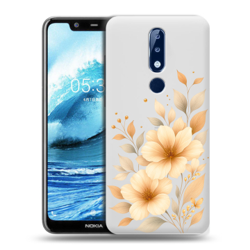 Силиконовый чехол на Nokia 5.1 Plus с принтом для девушки