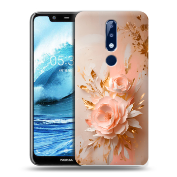 Силиконовый чехол на Nokia 5.1 Plus с принтом женский