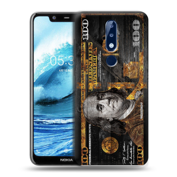 Силиконовый чехол на Nokia 5.1 Plus с принтом Доллар деньги Силиконовый чехол на Nokia 5.1 Plus с принтом Доллар деньги