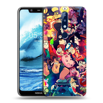 Силиконовый чехол на Nokia 5.1 Plus с принтом Gravity Falls Гравити Фолз Силиконовый чехол на Nokia 5.1 Plus с принтом Gravity Falls Гравити Фолз
