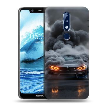 Силиконовый чехол на Nokia 5.1 Plus с принтом BMW БМВ Силиконовый чехол на Nokia 5.1 Plus с принтом BMW БМВ