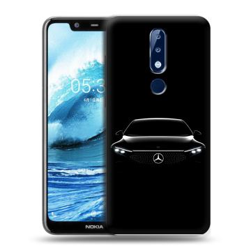 Силиконовый чехол на Nokia 5.1 Plus с принтом Mercedes Мерседес Силиконовый чехол на Nokia 5.1 Plus с принтом Mercedes Мерседес