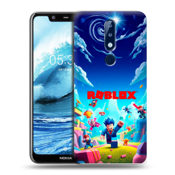 Силиконовый чехол на Nokia 5.1 Plus с принтом Roblox Роблокс Силиконовый чехол на Nokia 5.1 Plus с принтом Roblox Роблокс