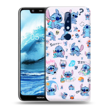 Силиконовый чехол на Nokia 5.1 Plus с принтом Лило и Стич Силиконовый чехол на Nokia 5.1 Plus с принтом Лило и Стич