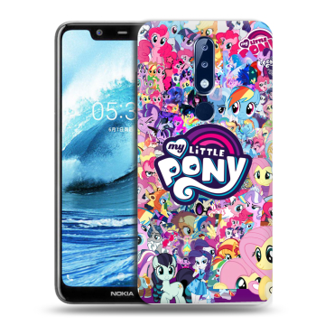 Силиконовый чехол на Nokia 5.1 Plus с принтом My little pony Дружба чудо Силиконовый чехол на Nokia 5.1 Plus с принтом My little pony Дружба чудо