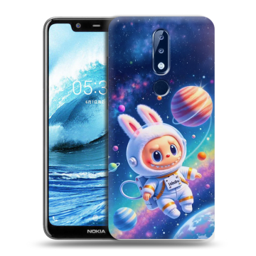 Силиконовый чехол на Nokia 5.1 Plus с принтом Labubu Лабубу Силиконовый чехол на Nokia 5.1 Plus с принтом Labubu Лабубу