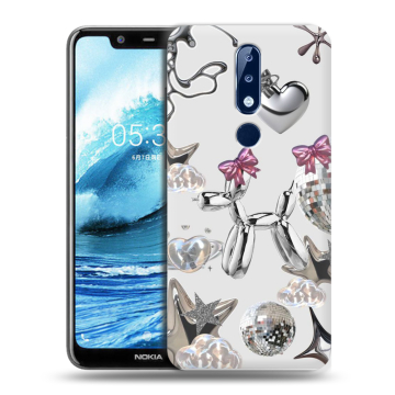 Силиконовый чехол на Nokia 5.1 Plus с принтом Y2K Силиконовый чехол на Nokia 5.1 Plus с принтом Y2K