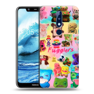 Силиконовый чехол на Nokia 5.1 Plus с принтом Флагер Fuggler