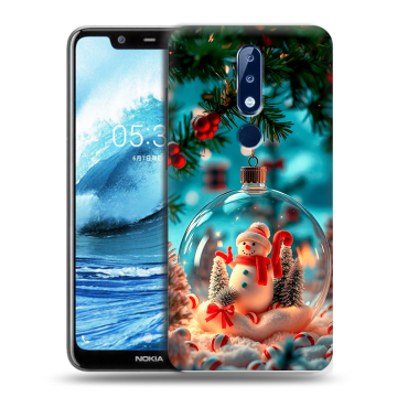 Силиконовый чехол на Nokia 5.1 Plus с принтом Новый год