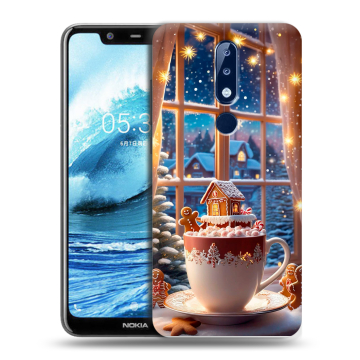 Силиконовый чехол на Nokia 5.1 Plus с принтом Новый год