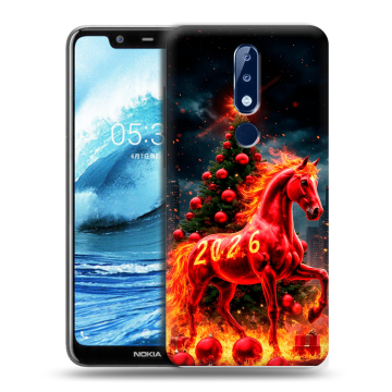 Силиконовый чехол на Nokia 5.1 Plus с принтом Новый год