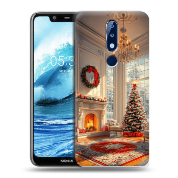 Силиконовый чехол на Nokia 5.1 Plus с принтом Новый год