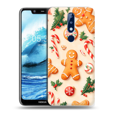 Силиконовый чехол на Nokia 5.1 Plus с принтом Новый год