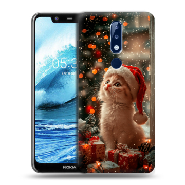 Силиконовый чехол на Nokia 5.1 Plus с принтом Новый год