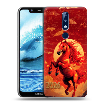 Силиконовый чехол на Nokia 5.1 Plus с принтом Новый год