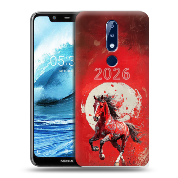 Силиконовый чехол на Nokia 5.1 Plus с принтом Новый год
