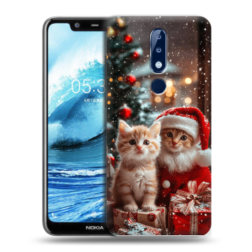 Силиконовый чехол на Nokia 5.1 Plus с принтом Новый год