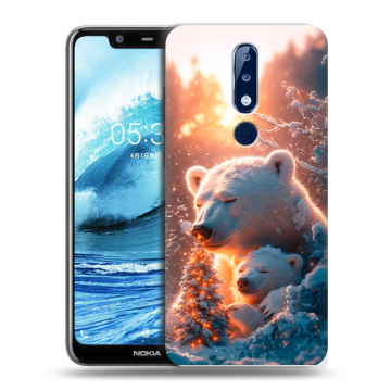 Силиконовый чехол на Nokia 5.1 Plus с принтом Новый год