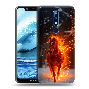 Силиконовый чехол на Nokia 5.1 Plus с принтом Новый год