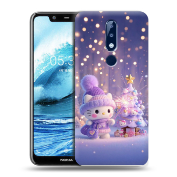 Силиконовый чехол на Nokia 5.1 Plus с принтом Новый год