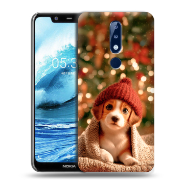 Силиконовый чехол на Nokia 5.1 Plus с принтом Новый год