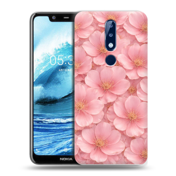 Силиконовый чехол на Nokia 5.1 Plus с принтом женский