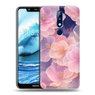 Силиконовый чехол на Nokia 5.1 Plus с принтом женский